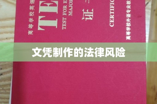 隆林文凭制作的法律风险