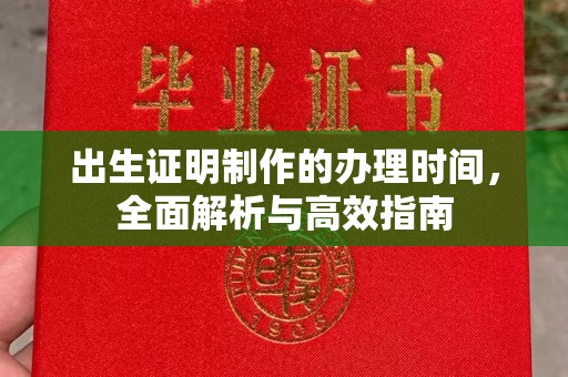 隆林出生证明制作的办理时间，全面解析与高效指南