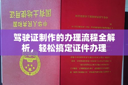 隆林驾驶证制作的办理流程全解析，轻松搞定证件办理