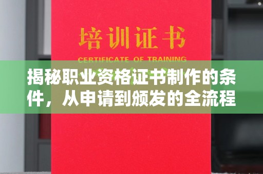 隆林揭秘职业资格证书制作的条件，从申请到颁发的全流程解析