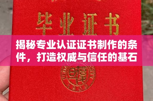 隆林揭秘专业认证证书制作的条件，打造权威与信任的基石