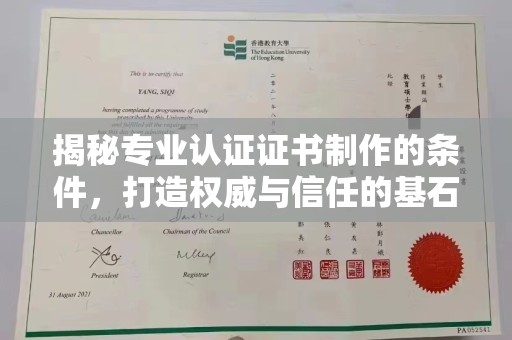 隆林揭秘专业认证证书制作的条件，打造权威与信任的基石