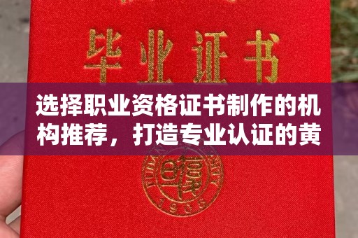 隆林选择职业资格证书制作的机构推荐，打造专业认证的黄金标准