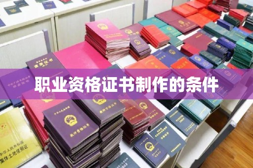 隆林职业资格证书制作的条件