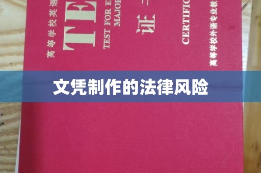 隆林文凭制作的法律风险