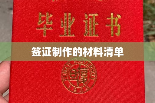 隆林签证制作的材料清单