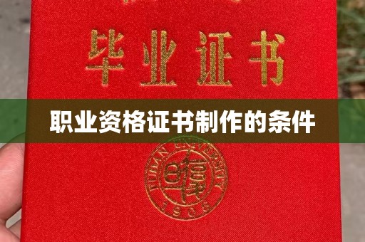 隆林职业资格证书制作的条件