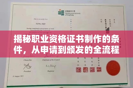 隆林揭秘职业资格证书制作的条件，从申请到颁发的全流程解析