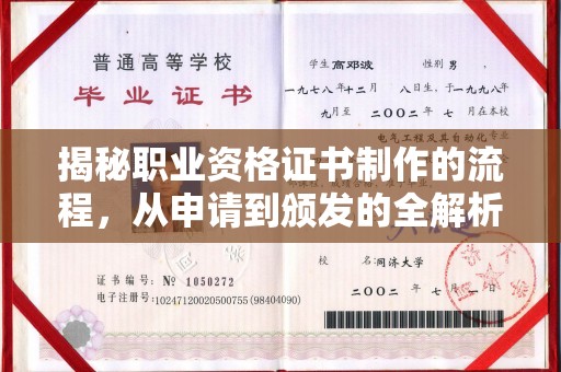 隆林揭秘职业资格证书制作的流程，从申请到颁发的全解析