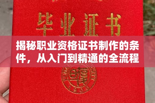 隆林揭秘职业资格证书制作的条件，从入门到精通的全流程解析